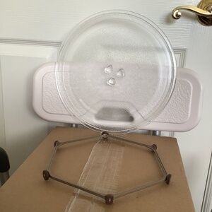 Replacement LG Microwave Lmc0975st Glass Plate Turntable & Guide Roller Ring